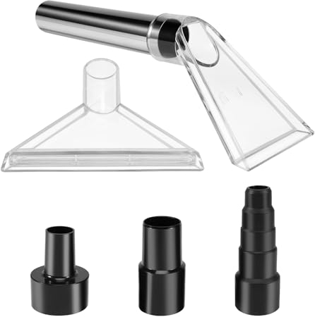 Qusedwey Staubsauger Aufsatz, Sprühextraktionsdüse, Polsterdüse Vakuum Staubsauger Reinigung DüSe mit 2 Köpfen, 3 Adaptern, 1 Edelstahlrohr, Staubsaugeraufsatz für die Polster- und Teppichreinigung