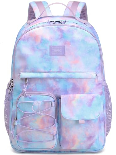 Lohol Galaxie Aufdruck Schulrucksack für Mädchen, Langlebig Rucksack Schule Must-Have, Rucksack Kinder Tragen Sie für Schule, Urlaub & Mehr, Mit Laptop-Tasche (Galaxie A)