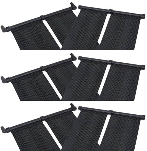 vidaXL 6x Solar Pool Heating Mats - 80x310 cm Outdoor Swimming Pool Heater Panels | Compatible with Most Pumps | Energy-Saving Pool Heating System