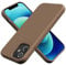 TAXXOE Silicone Case Compatible with iPhone 12 Case/12 pro case Soft Ultra Slim Protective Shockproof Liquid Silicone Phone Case,Anti-Scratch Microfiber Lining, 6.1 Brown