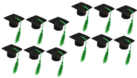 Zerodeko 2sets Graduation Hat Shape Bottle Cover Tassel Wine Bottle Festive 6pcs*2