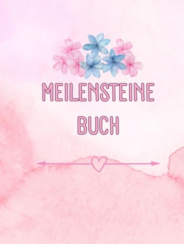 Meilensteine Buch: ROSA, Erinnerungsalbum, Babyalbum, Kinderalbum, Fotoalbum, Geschenk zur Geburt