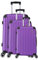 TROLLEY ADC Set de 3 valises rigides – Cabine 55cm, Moyenne 66cm, Grande 76cm – ABS renforcé – Roues Doubles 360° silencieuses – Cadenas à Code – Corner – Violet Livraison Gratuite