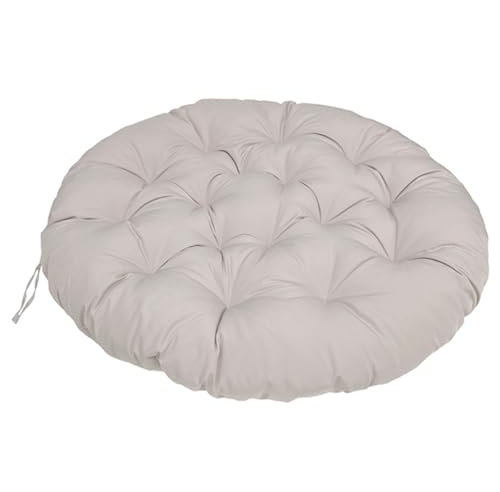 LIVEDOLLS Papasansessel Kissen, Polster Für Papasansessel,Radar Stuhl Pad, Rundes Dicke Stuhlkissen Bequem Weich Sitzkissen Hängesessel Für Indoor Outdoor Garten Stuhlauflage(Light gray,120x120cm)