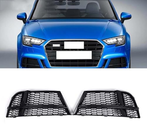 2 stücke ABS Front Stoßstange Nebel Licht Kühlergrill Abdeckung Für AUDI A3 8V S-LINE LIMOUSINE SPORTBACK CABRIO 2017-2019