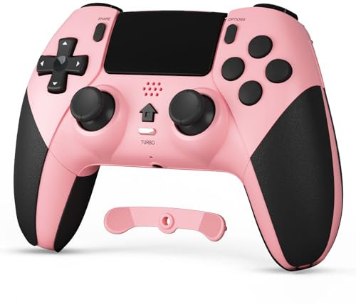 CHEREEKI Compatible with PS4 Controller Wireless Controller for P-4/Pro/Slim Bluetooth Remote Gamepad Joystick Vibration Turbo Six-Axis Sensor Audio Jack Touch Panel Wake UP Game Controller