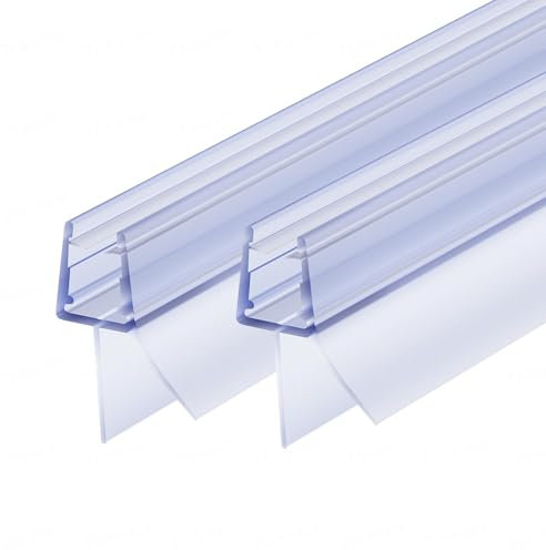 SVNR Lot de 2 joints de porte de douche - 100 cm - Pour portes en verre de 7 à 8 mm - Imperméables - Sans jaunissement - 100 % d'étanchéité - Ajustement universel