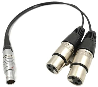 Atom~s Cable de entrada de audio doble XLR hembra de 3 pines a 10 pines rectos para grabadora de monitor Shog~n(Straight Plug Cable,70 cm)
