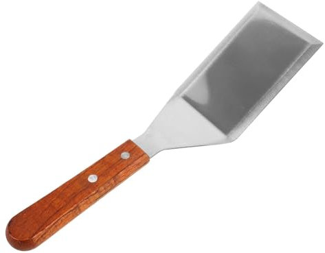 Cabilock Spatule Acier Inoxydable Pour Cuisson Steak Et Crêpes Manche Bois Ergonomique Ustensile Cuisine Multifonction Adaptée Barbecue Fête Des Pères