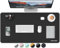TECKNET Schreibtischunterlage, 80 x 40cm Große Tischschutzpolster,Wasserdichte Laptop Desk Mat,PU Leder Tischunterlage, Abwischbar Doppelseitige Schreibunterlage für Büro/Zuhause (Dunkelgrau/Schwarz)
