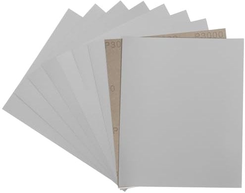 STEBRUAM 6 Sheets Sandpaper 3000 Grits Wet and Dry Polishing for Cars Metals Walls Wood Furniture,Sand Paper 9x11 Inch