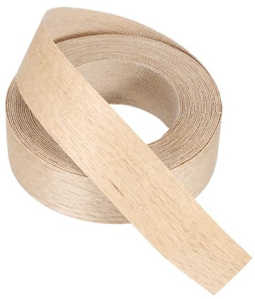 PATIKIL White Oak Edge Banding, 38mm x 7.62m Wood Veneer Tape Pre-glued Flexible Plywood Edge Banding with Hot Melt Adhesive for Furniture Restoration(1-1/2 x 25ft)
