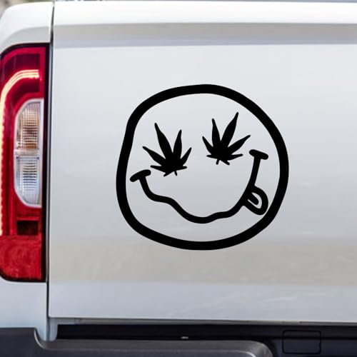 myrockshirt Lustiges Hanf Dope Gesicht Aufkleber Sticker Größe&Farbe wählbar Decal