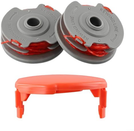 MoSundi Trimmer Spool & Cover,2Pcs Spool Line For Flymo Contour 500 Power Plus 500,500XT Cordless Grass Trimmer