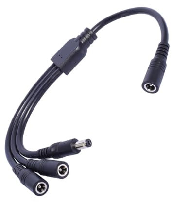 YUGSHNKFC 1 To 3 Split DC5521 Power Extension Cable 30cm For Tapo C110 C211 C510W Cameras And More Digital Devices
