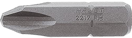 HAZET Bit 2217-PH4, 5/16 Zoll (8 mm) Sechskant, Kreuzschlitz Profil PH | Antrieb 5/16 Zoll (8 mm) Sechskant massiv, Abtrieb Kreuzschlitz Profil PH, Länge 38 mm, 16 g, Abtrieb: Kreuzschlitz Profil PH
