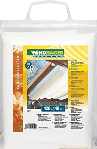 Windhager Sonnensegel CAPRI - 3 x 4 m - Sonnenschutz für Garten und Terrasse, weiß