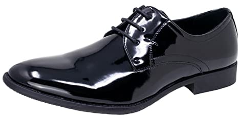 Smokies Lackschuhe Edward klassisch und mit Futter aus Leder Herrenschuh Smokingschuhe, (43 EU Edward schwarz)