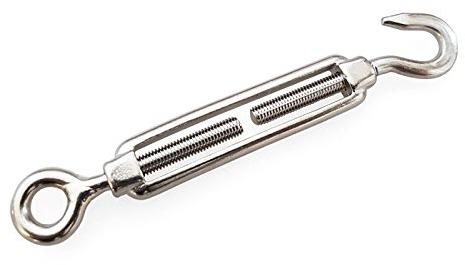 Spannschloss M6 Haken/Öse DIN 1480 Rostfrei Edelstahl V4A Drahtspanner Spannschraube Seilspanner