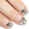 Falsche Nägel Bling Art Schwarz Weiß 24 Squoval Kunstnägel Mittel Tipps mit Kleber
