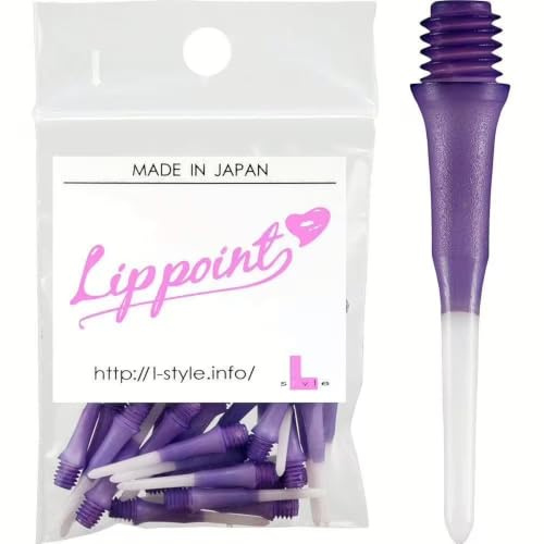 L-style Lippoint Twotone Farbverlauf Softtips von Thor-Sports lila Soft-Spitze Lange Lippoint Kunststoff Dart Tipps 30er Pack
