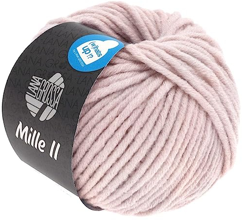 LANA GROSSA Mille II | Strapazierfähiges Mischgarn mit Merinowolle, waschmaschinenfest | Handstrickgarn aus 50% Schurwolle & 50% Acryl | 50g Wolle zum Stricken & Häkeln | 55m Garn FB83
