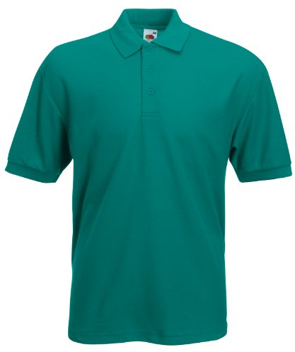 Fruit of the Loom Men's 65/35 Polo Shirt, Emerald, XX-Large