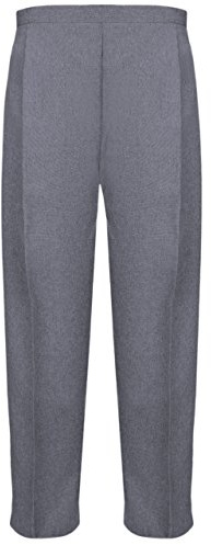 MyShoeStore Pack of 2 Ladies Half Elasticated Trouser Womens Stretch Waist Casual Office Work Formal Pull On Trousers Straight Leg Pants Bottoms with Pockets