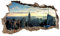 WL08 New York - Adesivo da parete 3D, con foro di muro, autoadesivo, altezza 60 x larghezza 100 cm, per camera da letto, soggiorno (WL08 New York)