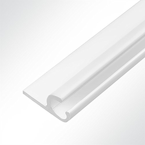 LYSEL® Kederschiene Kederleiste Kederprofil 15x30mm pulverbeschichtet 3m 45° Weiß Ø10mm für Keder 6-9mm