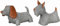 Rivanto® Türstopper Hund in sortierter Ausführung, ca. 1,6 kg, 31,4 x 10,8 x 26,9 cm, lustiger Türkeil, in grau mit braunen Kunstlederapplikationen
