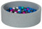 Velinda Piscine a balles pour Enfant, Aire de Jeu + 200 balles (Couleurs des balles: Blanc,Bleu,Rose,Gris,Turquoise)