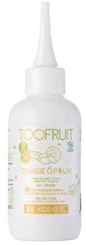 TOOFRUIT Anti-Läuse Haarmaske Kokosnuss, bekämpft Läuse & Nissen, 100% Pflanzliche Öle, Ohne ätherische Öle, Sanft für Kinder, Wirkt Mechanisch, 125 ml