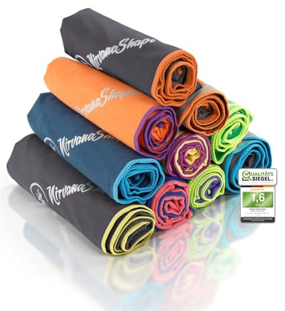 NirvanaShape Mikrofaser Handtuch - Reisehandtuch, Badetuch für Urlauber - kompakte, schnelltrocknende Microfaser Handtücher als Strandtuch, Sporthandtuch - für Reisen, Camping, Sport - 80 x 40 cm