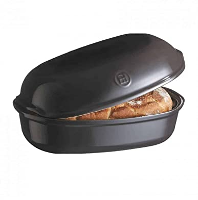 Emile Henry EH799501 Pain artisan, Céramique, Noir Fusain, 5 liters