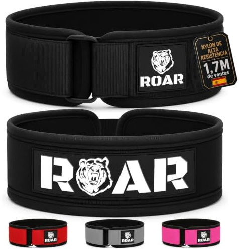 Roar® Gewichthebergürtel V2 - Fitness-Gürtel für Bodybuilding, Krafttraining, Gewichtheben - Trainingsgürtel für Damen und Herren