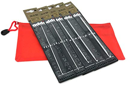 addi Tunesische Doppelhäkelnadel 5er-Set Stärke 2,0-2,5-3,0-3,5-4,0 mm
