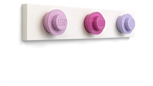 LEGO Wall Hanger - Hooks Wall Mounted Decorative Home Accessories - Cute Room Decor Space-Saving Hooks Wall Hangers Light Pink, Dark Pink, Light Purple