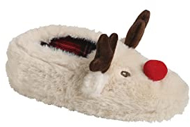 Vertbaudet Capsule Collection: Weihnachts-Hausschuhe mit Rentier, Gr. ab 24 bis 45