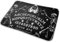 FFLSDR Fußmatten Vintage Skeleton Magic Ouija Board Schwarz Memory Flanell Badezimmerteppiche Badematte Teppich 40X60 cm