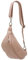 SH Leder ® echt Leder Hüfttasche Damen Herren Unisex Gürteltasche für Festival Reise Bauchtasche mittelgroße Crossbody Bag Frauen Ledertasche 32x17cm Marie G528 (Nude)