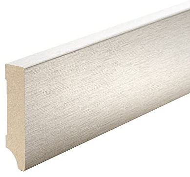 Sockelleisten in Edelstahl Optik – MDF Profile & Zubehör | 40/60/80/100/120/150mm Weimar - Höhe/Ausf. 80mm