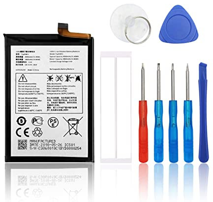 SwarKing Batteria di ricambio compatibile con Alcatel 3X Alcatel 5V, OT-5060A, OT-5060D Alcatel 7 6062W REVVL 2 Plus 6062Z TLp038C7 TLP038C1 con toolkit