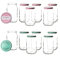 BigDean 12er Set Einmachgläser mit Deckel in rosa und Pastell-grün in Made with Love Stil - 948ml groß - Sturzgläser Marmeladenglas