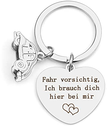 Schlüsselanhänger Fahr Vorsichtig, Führerschein Bestanden Geschenk, Personalisierte Geschenke, Geschenk Valentinstag, Geschenke für Paare Freundin Freund Ehemann Frau Papa Mama, Geschenkideen