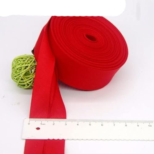 3 CM Extra Breite Baumwolle Schrägband Einfarbig Kariert Druckmuster Einzelfalte Nähen Diy Kleidung Stoff Zubehör-3 Rot 3 cm