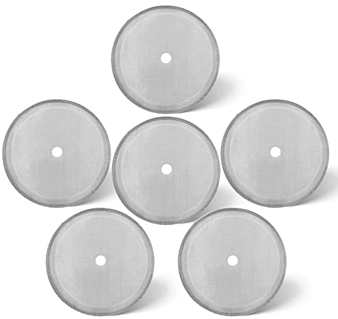 6 Pack French Press Replacement Cafetiere Filter Mesh, 2.55 inches Universal Filter,Reusable Cafetiere Filter Screen 350ml /12oz