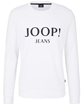 Joop! Herren Rundhals Pullover Alfred - Regular Fit S M L XL XXL 3XL Baumwolle, Größe:L, Farbe:White 100