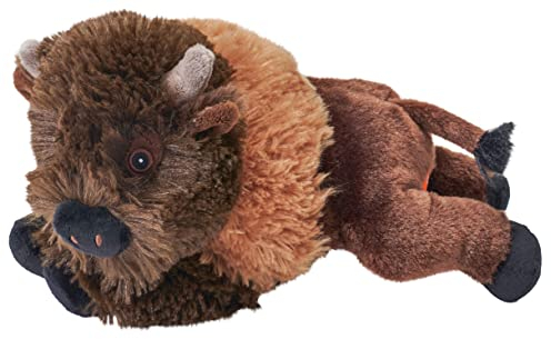 Wild Republic Ecokins Mini Bison, Kuscheltier aus Stoff, Nachhaltiges Spielzeug, Baby Geschenk zur Geburt von Jungen und Mädchen, Stofftier 20 cm