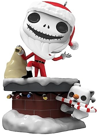 Hallmark Keepsake Christmas Ornament 2023, Disney Tim Burton's The Nightmare Before Christmas Jack Skellington and Zero Funko POP!, Gifts for Disney Fans